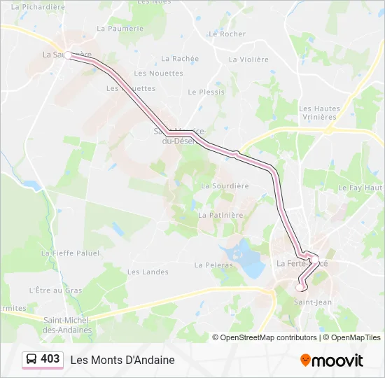 Plan de la ligne 403 de bus