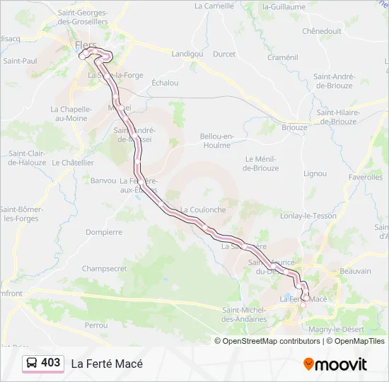 403 Bus Line Map