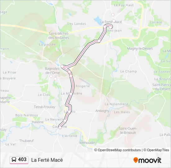 403 Bus Line Map