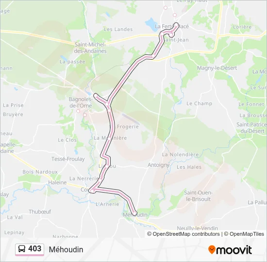 403 Bus Line Map