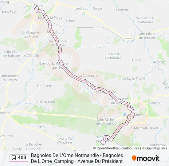 403 Bus Line Map