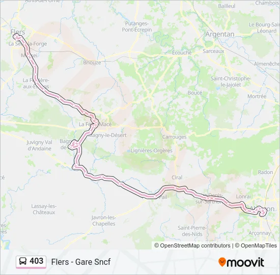 403 Bus Line Map
