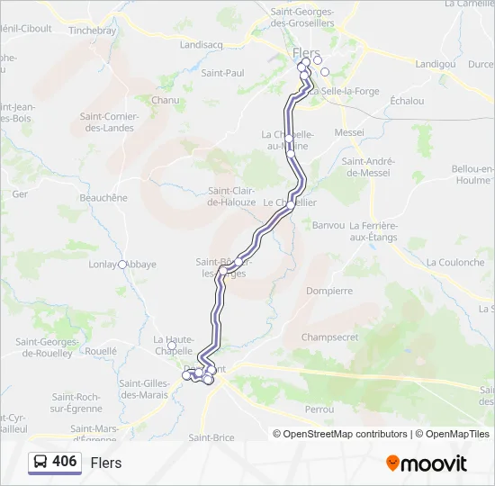 406 Bus Line Map
