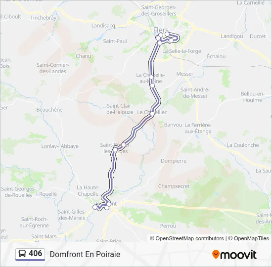 406 Bus Line Map