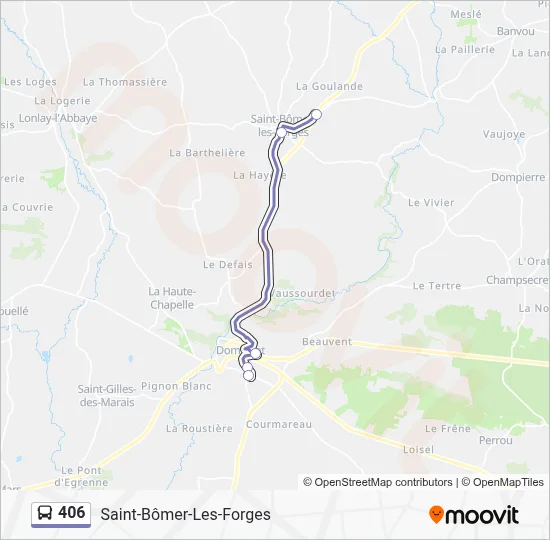 406 Bus Line Map