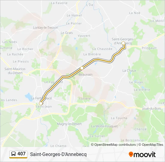 407 Bus Line Map