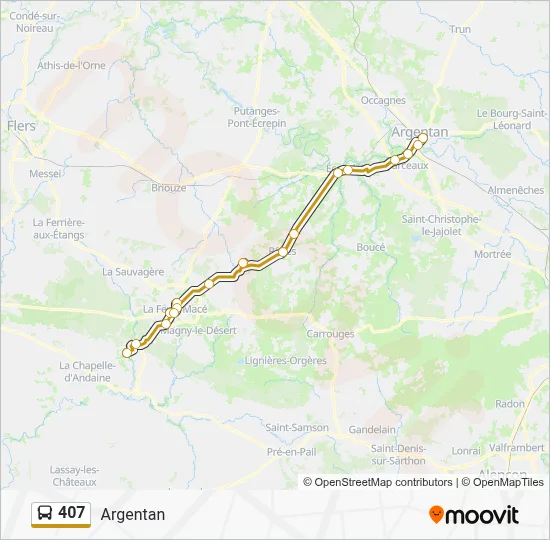 407 Bus Line Map