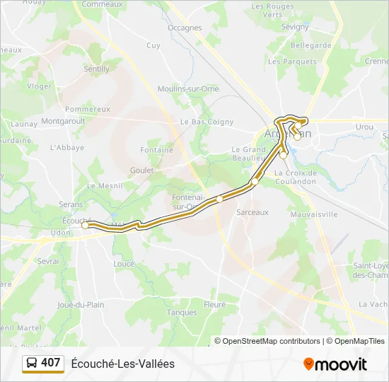 407 Bus Line Map