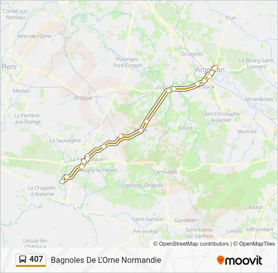 407 Bus Line Map