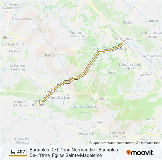 407 Bus Line Map