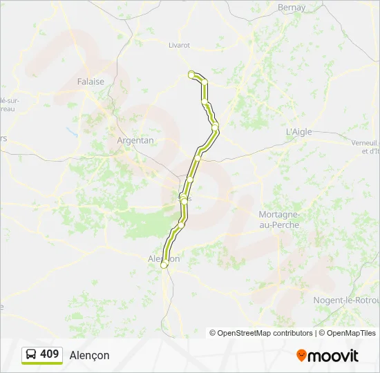 409 Bus Line Map