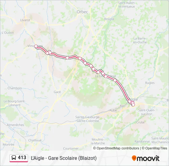 413 Route: Schedules, Stops & Maps - L'Aigle - Gare Scolaire (Blaizot ...