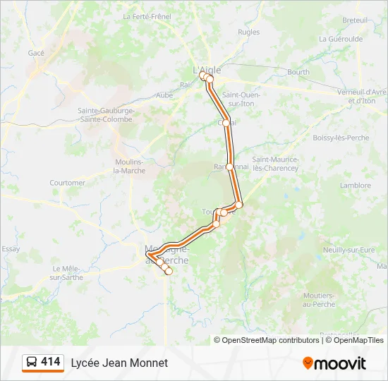Mapa de 414 de autobús