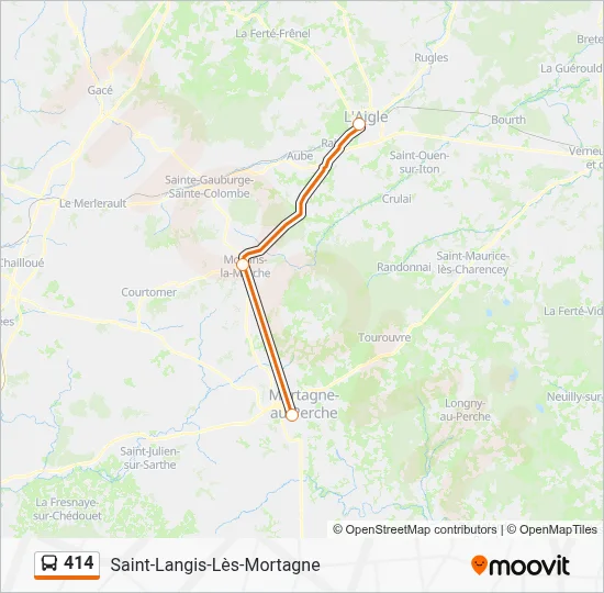 414 Bus Line Map