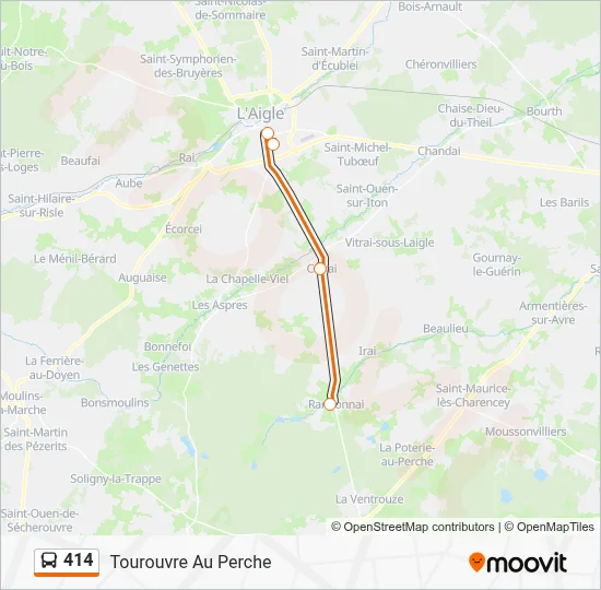 414 Bus Line Map