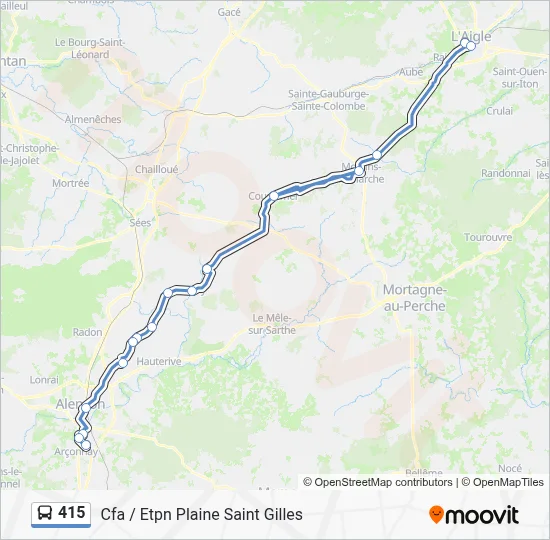 Plan de la ligne 415 de bus