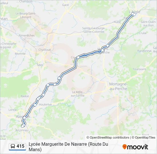 Plan de la ligne 415 de bus
