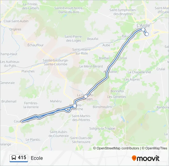 Plan de la ligne 415 de bus