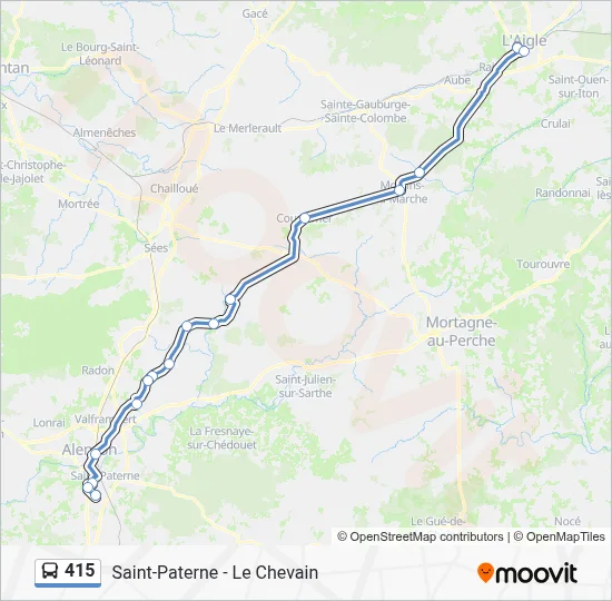 415 Bus Line Map
