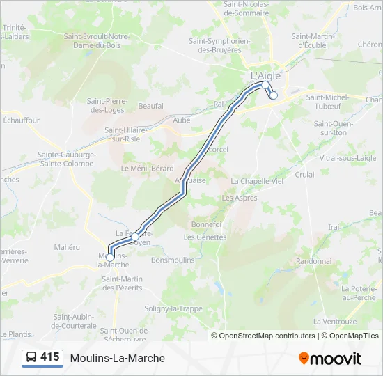 415 Bus Line Map