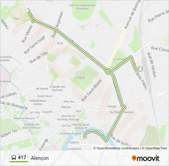 417 Bus Line Map