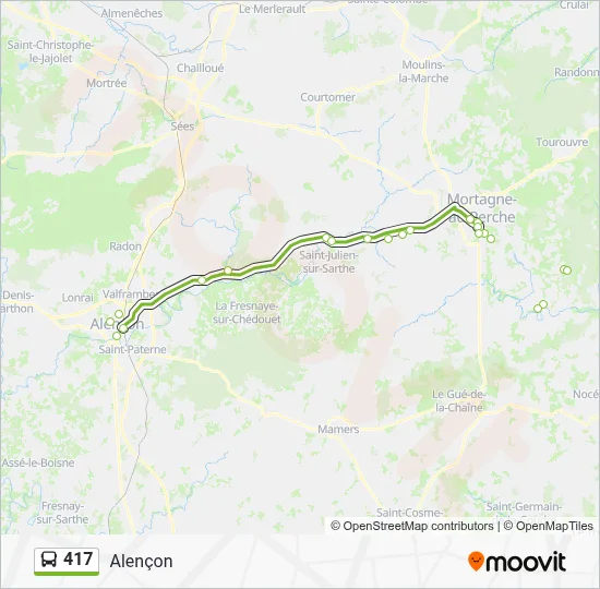 417 Bus Line Map