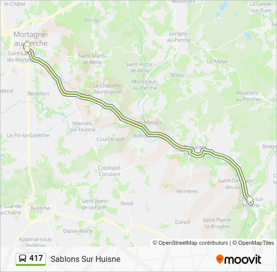 417 Bus Line Map