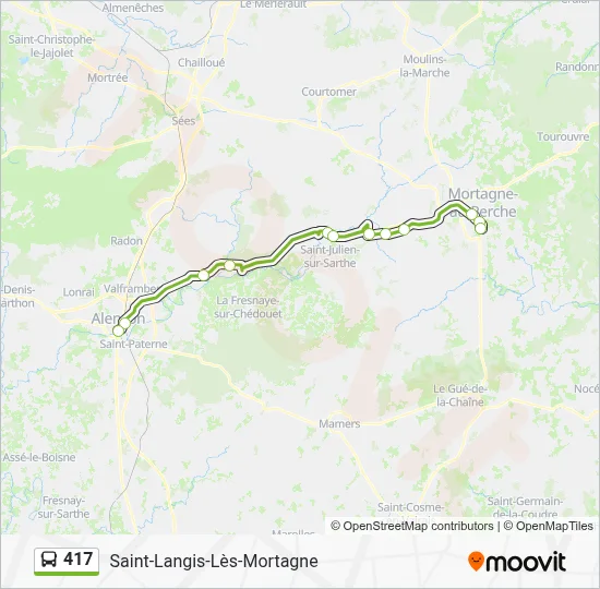 417 Bus Line Map