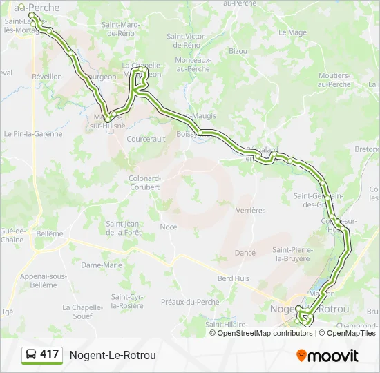 417 Bus Line Map