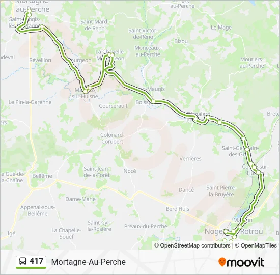 417 Bus Line Map