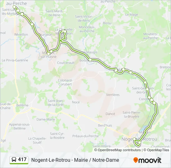 417 Bus Line Map