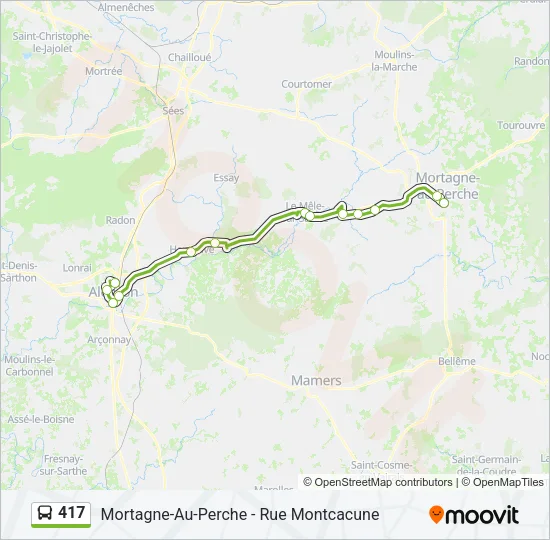 417 Bus Line Map