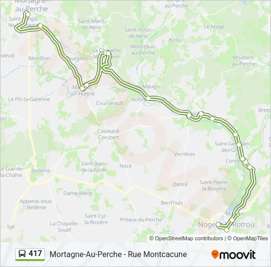 417 Bus Line Map