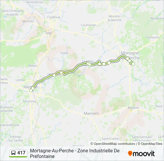 417 Bus Line Map