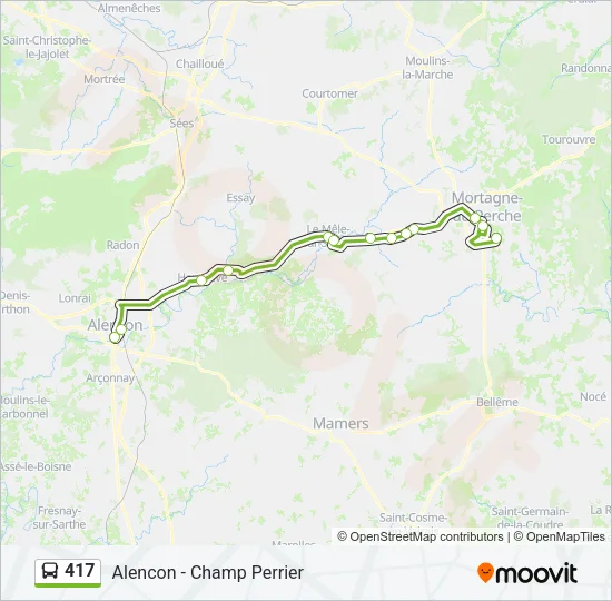 417 Bus Line Map