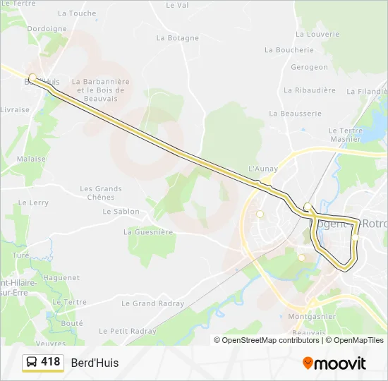 418 Bus Line Map