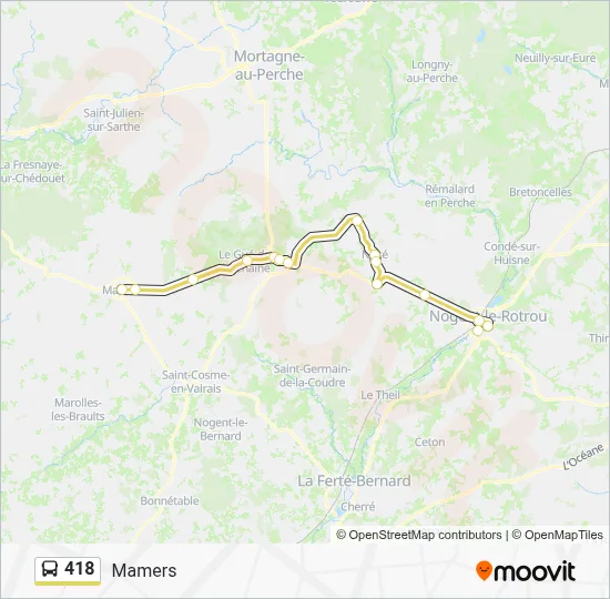 418 Bus Line Map