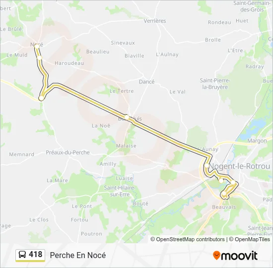 418 Bus Line Map