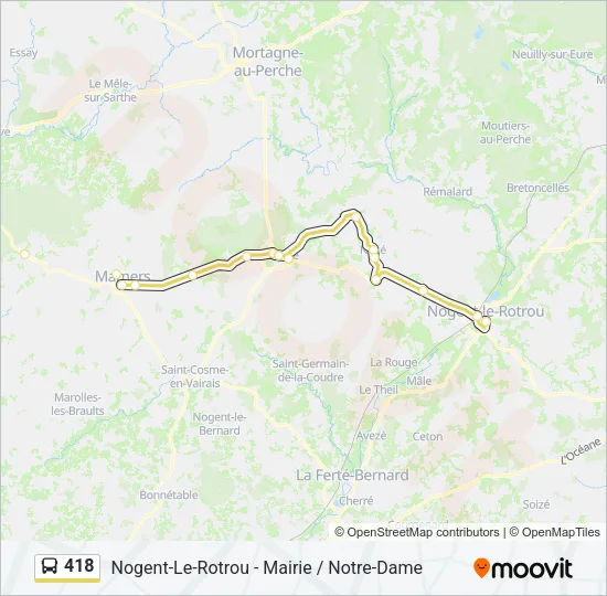 418 Bus Line Map
