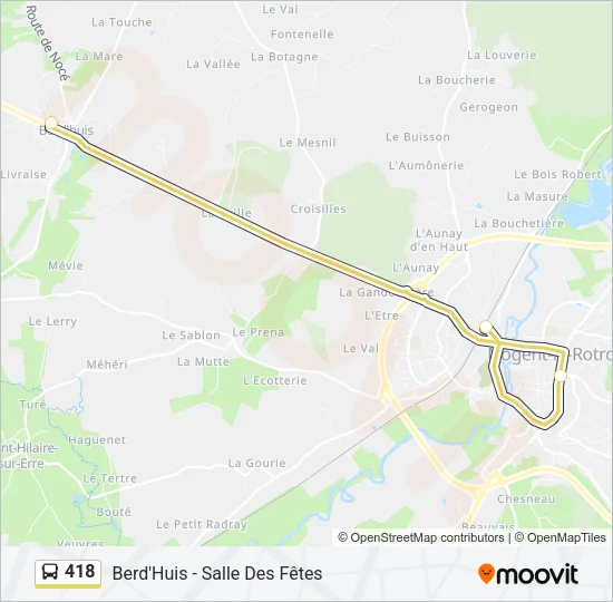 418 Bus Line Map