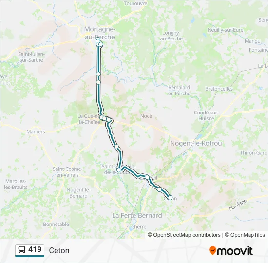 419 Bus Line Map