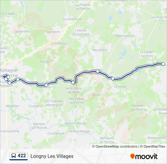 422 Bus Line Map