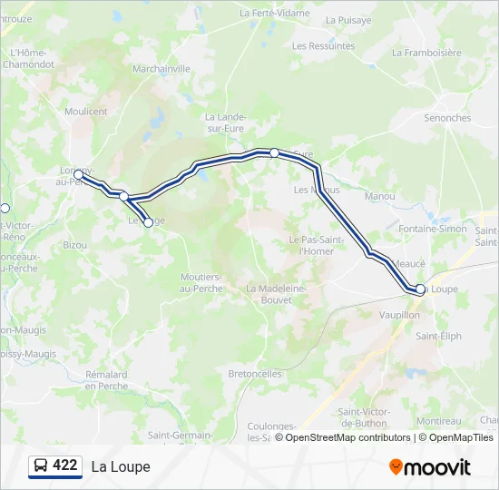 422 Bus Line Map