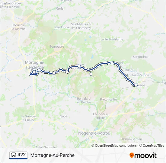 422 Bus Line Map