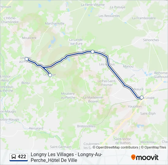 422 Bus Line Map
