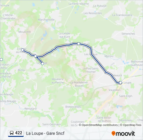 422 Bus Line Map