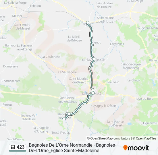 423 Bus Line Map