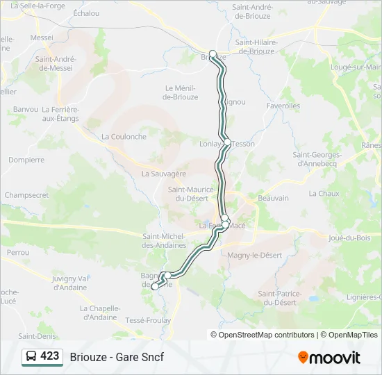 423 Bus Line Map