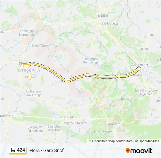 424 Bus Line Map