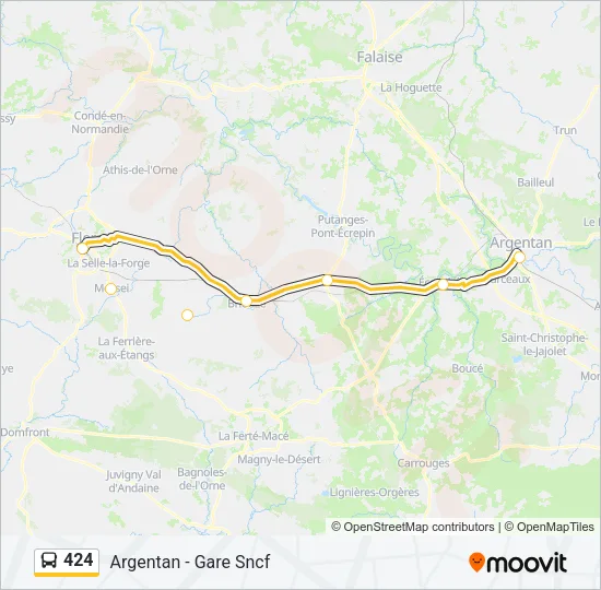 424 Bus Line Map